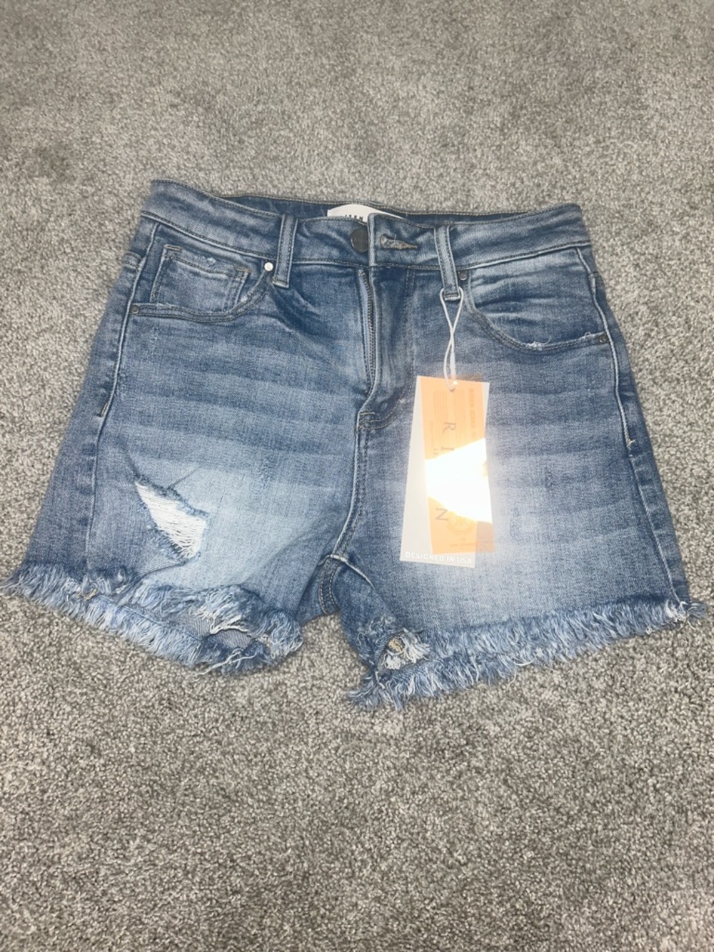 Risen High Rise Denim Shorts Sz S